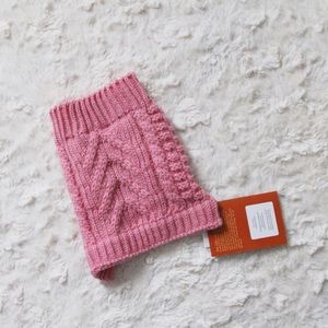 NEW Pink Heavy Swirl Knitted Dog Sweater XS